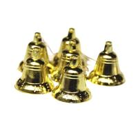 VALICLUD 18pcs Christmas Bell Hanging Ornaments Xmas Tree Hanging Decor Beautiful Golden Plastic Bells for Party Adornment the Doorway and Restaurant Decoration