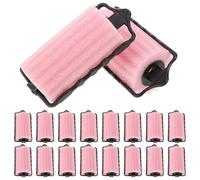 VALICLUD 18pcs No Heat Sponge Hair Rollers for Women, Pearshaped Plastic and Sponge Curlers, 4cm Diameter, Effortless DIY Styling for Sleeping and Heatless Curling