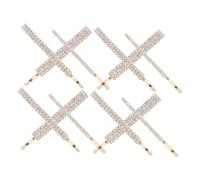 VALICLUD 18pcs Rhinestone Hair Clip Sparkly Bobby Hair Clips Rhinestone Styling Sparkly Bobby Pins for Pins Bangs Barrettes Golden