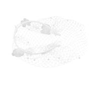 VALICLUD 1920s Fascinator Hat Bridal Mesh Veil Headband Elegant Floral Hairband with Faux Pearl Embellishments Tea Party Headwear for Women Girls