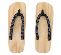 VALICLUD 1pair Japanese Traditional Wooden Kimono Sandals for Men Breathable Skin-friendly Design Comfortable Clogs for Wear Unique Pine Style
