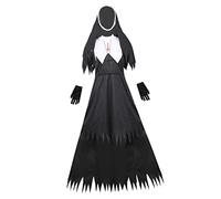 VALICLUD 1Pc Adult Halloween Nun Costume Scary Party Prop Spooky Decor Outfit for Women Festive Uniform for Costume Parties Unique Photo Background Accessory