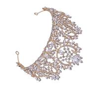 VALICLUD 1pc Baroque Style Bride Crown Luxurious Vintage Alloy Rhinestone Inlaid Hair Accessory for Weddings Photography Cosplay and Performances Elegant Headdress for Brides