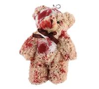 VALICLUD 1pc Bloody Bear Keychain Pendant Cute Doll Key Holder for Bags Phones Halloween Themed Soft Accessory for Boy Girl Friends Coffee
