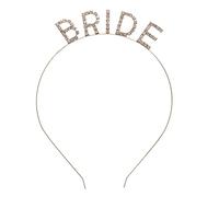 VALICLUD 1pc Bridal Headband for Weddings Elegant Letter Hair Accessory for Bride for Engagement Bachelorette and Bridal Shower Events Unique Aesthetic Design