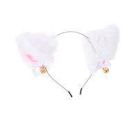 VALICLUD 1pc Cat Ears Hair Clasp Headdress for Women Cute Bowknot Design Plush Material for Cosplay Halloween Parties Festivals and Weddings