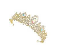 VALICLUD 1pc Colorful Crystal Crown Wedding Tiara Queen Bridal Headpiece Women Crown Headdress Decorations Prom Bride Wedding Headdress Happy Vintage Tiaras Princess Crown Rhinestone