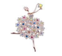 VALICLUD 1PC Creative Ballet Dancer Breastpin Elegant Alloy Rhinestone Brooch for Women Unique Costume Props Decoration Chic Design for Special Occasions Eye Catching Clothes Random Color