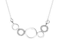 VALICLUD 1pc Creative Circle Rhinestone Necklace for Women Clavicle Chain with Inlaid Stones Fashion Choker for Parties and Special Events