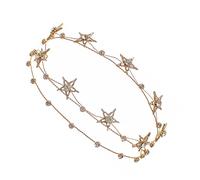 VALICLUD 1pc Double Rhinestone Star Headband Elegant Wedding Hairpiece for Brides Sparkly Headdress for Special Occasions Unique Bridal Accessory Suitable for Photoshoots and Celebrations