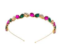 VALICLUD 1pc Elegant Rhinestone Headband for Women Stylish Hair Decoration Colorful Glass Brick Design for Daily Wear and Special Occasions
