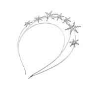 VALICLUD 1Pc Fashion Rhinestone Star Headband Elegant Bridal Hair Accessories for Women Chic Multi Crown Decor for Parties and Events Comfortable and Unique Design