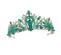 VALICLUD 1pc Green Diamond Crystal Bridal Crown Headband Elegant Rhinestone Headdress for Weddings Parties Banquets Fashion Crystal Headwear for Brides and Hair Accessories
