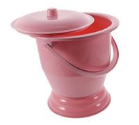 VALICLUD 1PC Handheld Chamber Pot with Lid Portable Urine Pot for Elders Non Slip Base Practical Design for Home Use Red Color Easy to Carry and Clean