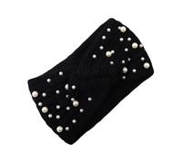 VALICLUD 1Pc Knitted Warm Headband for Women Cozy Braided Hair Band with Pearl Design for Parties and Christmas Versatile Ear Warmer Accessory for Family and Friends
