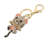 VALICLUD 1PC little tiger pendant rhinestone key chain pendant car bag hanging pendant bag charm Keyring key ring keychain for kids Bag Decor Pendant rhinestones metal cat child plastic