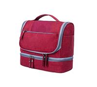VALICLUD 1pc Multifunctional Makeup Cosmetic Organizer for Toiletries Portable Hanging Storage Pouch for Travel Vacation and Daily Use Red