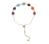 VALICLUD 1PC Natural Stone Bracelet with Extension Chain DIY Design Gold Plated Fashion Jewelry for Unique Style and Versatile Outfits Wrist Chain Decor for Any Occasion