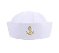 VALICLUD 1pc Navy Dome Sailor Hat Curled Captain Hat for Parties and Cosplay Creative Nautical Costume Accessory for Sailing Events and Dress up
