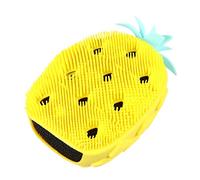 VALICLUD 1Pc Pineapple Shape Silicone Bath Brush Fun Shower Scrubber for Exfoliating Skin Durable Yellow Bathing Sponge for Bathing Experience