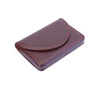 VALICLUD 1PC PU Business Card Holder Case Portable Organizer for Business Cards Elegant Design Coffee Color for Professionals and Networking Events