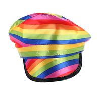 VALICLUD 1pc Rainbow Brim Captain Hat for Festivals Role Playing Hat for Men and Women Chic Costume Accessory Random Style