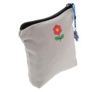 VALICLUD 1pc Sanitary Napkin Storage Bag Cute Canvas Menstrual Pad Organizer for Earphones Cash and Change Compact and Versatile Pouch for Daily Use and Travel Random Pendant Light Grey