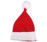 VALICLUD 1PC Santa Christmas Claus Knitted Hat Christmas Winter Wool Warm Crochet Beanie for Girl Women Adults