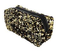 VALICLUD 1pc Sequin Makeup Bag Stylish Portable Cosmetic Storage for Travel Toiletries High-Capacity Organizer for Women for Home Use and Holidays Zipper Style