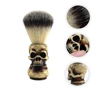 VALICLUD 1pc Skull Beard Brush for Men Portable Facial Shaving Tool Bristles for Softening Beard Retro Design for Travel and Salon Use