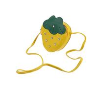 VALICLUD 1pc Strawberry Zipper Crossbody Bag for Boys and Girls Fruit Design Stylish Pu Strap Change and Holder for Girls Outings and Parties