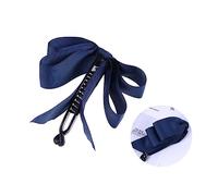 VALICLUD 1pc Three Layers Bowknot Ribbon Hair Clip Non- Hair Clamp for Women and Girls Stylish Navy for Messy Buns and Updos