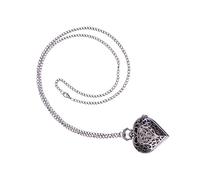 VALICLUD 1pc Vintage Heart Shaped Quartz Pocket Watch Elegant Hollow Design Black Retro Style for Men and Women for Father Day Anniversaries and Birthdays