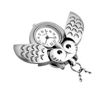 VALICLUD 1pc Vintage Owl Pocket Watch Design Creative Retro for Delicate Silver Color Any Occasion