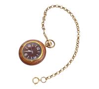 VALICLUD 1pc Vintage Sandalwood Quartz Pocket Watch Elegant Hanging Necklace Stylish Accessory for Any Outfit Family Friends Accurate Timing Unique Design Style