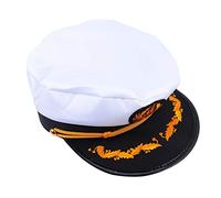 VALICLUD 1pc White Sailor Hat for Adults Lightweight Costume Accessory for Halloween Parties and Cosplay Prop for Themed Events and Nautical Dress Up