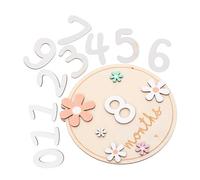 VALICLUD 1Set Monthly Milestone Cards Announcement Board for Newborn Photography Elegant Floral Design for Parents