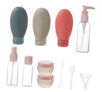 VALICLUD 1set Travel Makeup Bottle Set Refillable Empty Containers for Lotion Shampoo Portable Travel Bottles Elegant Lotus and Nordic Style