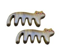 VALICLUD 1set Wide Tooth Cat Massage Comb Durable Dual Sided Wooden Grooming Tool for Detangling and Scalp Care for All Hair Types Long Wet Dry 2pcs