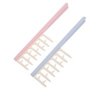 VALICLUD 2-pack Wide Tooth Hair Comb for Thick Curly Hair Portable Detangling and Massaging Comb Blue and Pink Color for Women