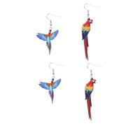 VALICLUD 2 Pairs Acrylic Bird Earrings for Girls Mobile Earring Set Parrot Design for Party