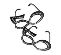 VALICLUD 2 Pairs Birthday Eyeglasses of Sunglasses for Anniversary Party Photo Props for Masquerade Carnival and Celebrations