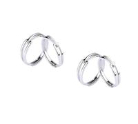 VALICLUD 2 Pairs Couple's Decorative Finger Ring for Men and Women Premium Jewelry Comfortable Durable present for Anniversaries Long Distance Relationships Silver