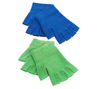 VALICLUD 2 Pairs Fingerless Moisturizing Gloves for Women Gel Hand Therapy Gloves Reusable and Washable Hand Care for Dry Skin for Spa Home Use and Overnight Treatment
