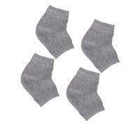 VALICLUD 2 Pairs Gel Crack Socks Moisturizing Ankle Foot Socks for Dry Cracked Skin Breathable Design Comfortable Fit for Night Wear Grey