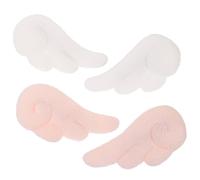 VALICLUD 2 Pairs Plush Angel Wings Hairpins Chic Hair Clips for Women for Parties and Weddings Elegant Headwear White Pink