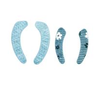 VALICLUD 2 Pairs Plush Toilet Seat Pads Soft Toilet Cushion Covers with Adhesive Wear-Resistant Polyester Sponge Comfortable and Bathroom Mats for Small Large Seats Washable Reusable Blue