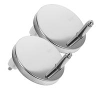VALICLUD 2 Pairs Quick Release Toilet Seat Fixing Kit with Plastic Screws and Rubber Expansion Plugs Heavy Duty DIY Toilet Seat Hinges Replacement for Stable Secure Installation