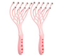 VALICLUD 2 Pcs 9 Arms Head Massager Claw with Steel Ball for Scalp Soothing and Relaxation, Lightweight Manual Head Scratcher Massager for Shoulders and Waist, for Work and Holidays