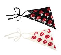VALICLUD 2 pcs Knitted Crochet Bandana Headbands for Women Cute Floral Design Hair Scarves Lightweight and Decorative Accessories for Girls
